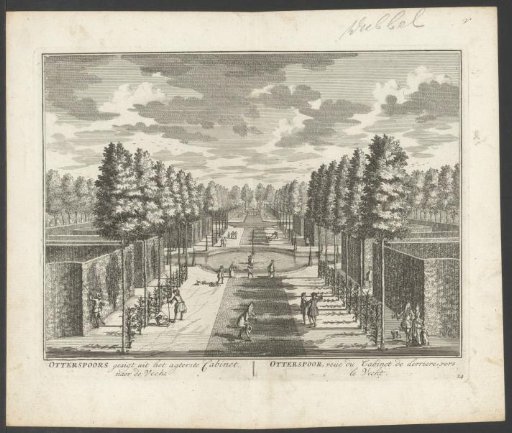 View of the garden of the country estate Otterspoor aan de Vecht near Maarssen