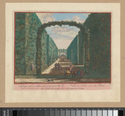 Avenue with overgrown arches in the garden of Heemstede Castle