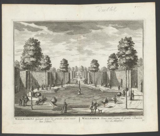 View of the garden of the country estate Wallestein