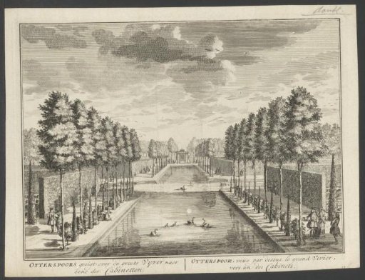 View of the garden of the country estate Otterspoor on the Vecht near Maarssen
