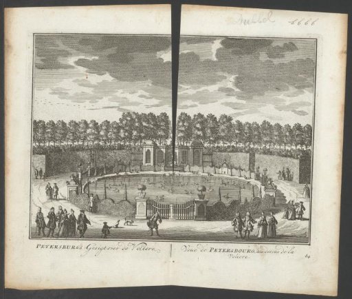 View of the aviary in the garden of the country estate Petersburg