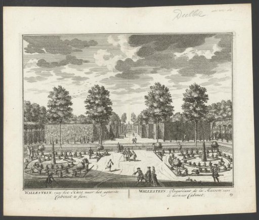 View of the garden of the country estate Wallestein