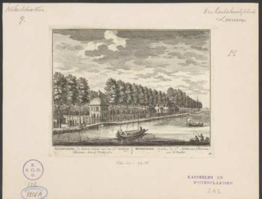 View of the country estate Middenhoek on the Vecht