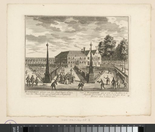 View of the garden of the country estate Ouderhoek near the playhouse