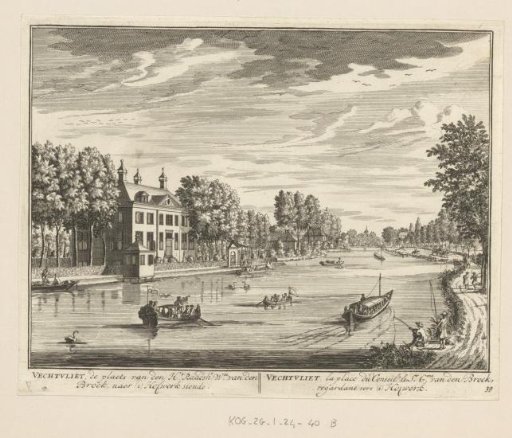 View of the country estate Vegtvliet on the Vecht