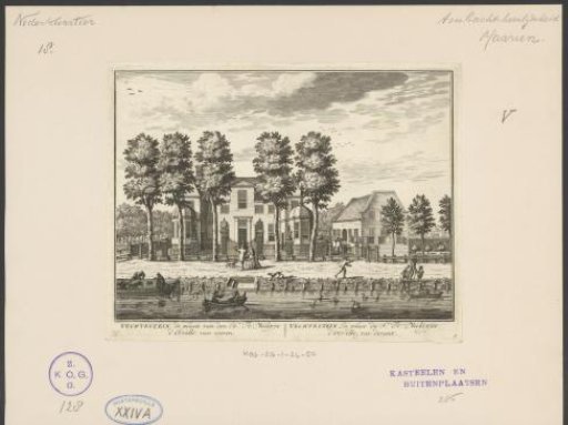 View of the country estate Vechtenstein on the Vecht near Maarssen