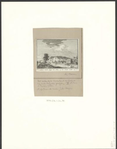 View of the Castle of Dave, on the Meuse near Namur, 1740