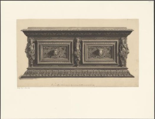 Chest in the Style of the Early Seventeenth Century with Three Old Men as Caryatids
