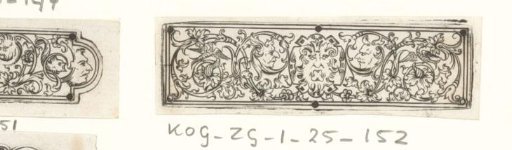Three faces in an ornamental frame