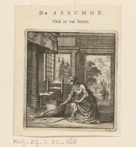 Woman Scoops Ash from the Hearth
