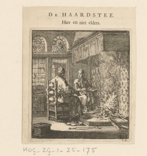 Two Men Warming Themselves by the Hearth