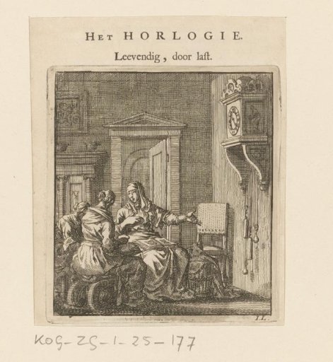 Three Women at a Hanging Clock