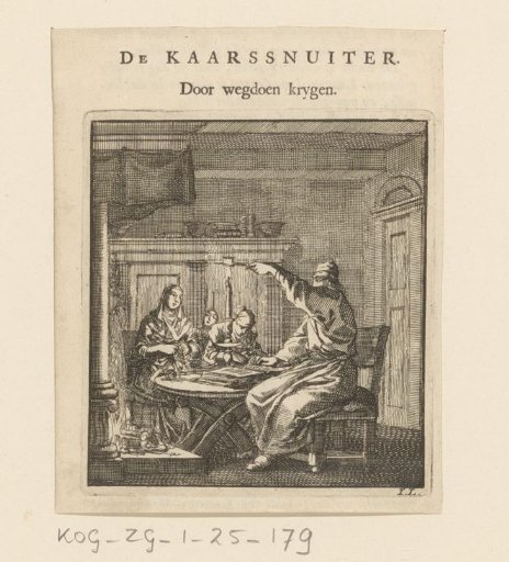 Man Extinguishing a Candle with a Snuffer