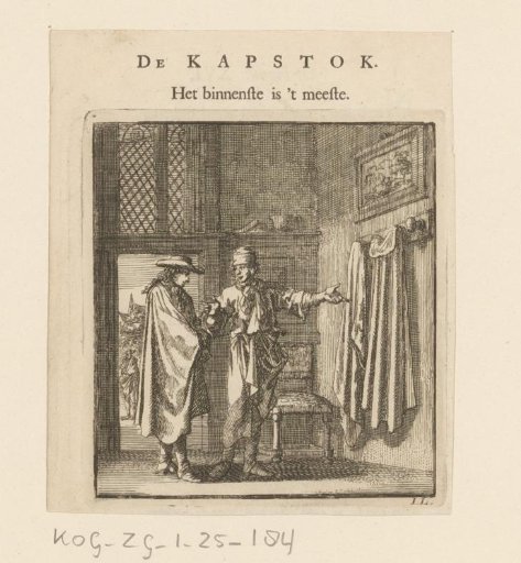 A Man Showing a Coat Rack to Another Man