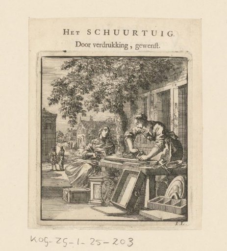 A man scraping wood for a house facade