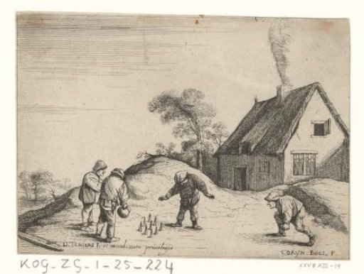 Peasants playing skittles