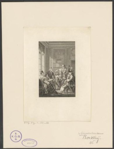 Children with a Couple in a Library