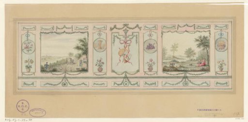 Design for wall decoration in the Louis XVI style