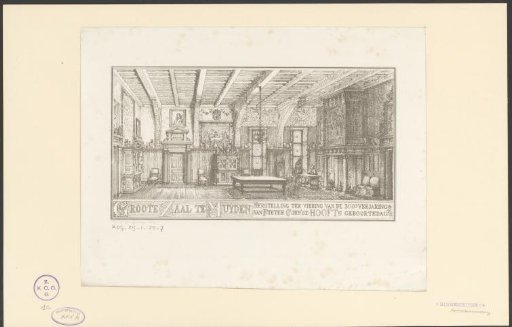 View of the interior of the Great Hall of the Muiderslot