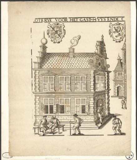 Lottery plate for the Gasthuys in Gouda, 1609 (left half)