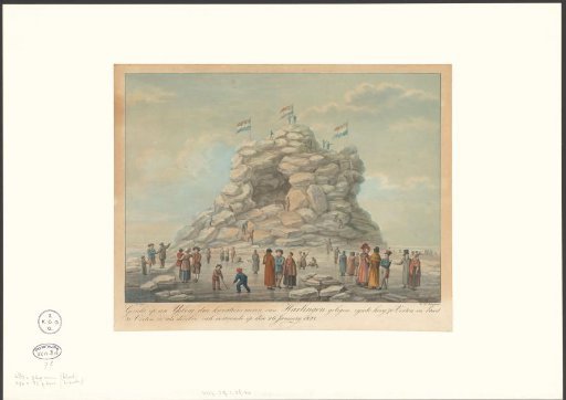 Iceberg of creeping ice in Friesland near Harlingen, 26 January 1823