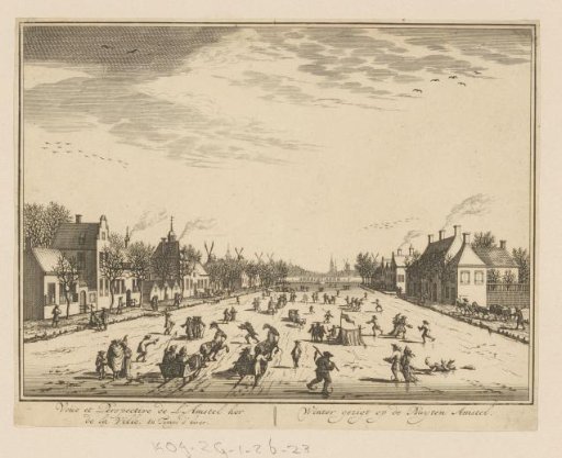 Winter view of the Buiten-Amstel in Amsterdam