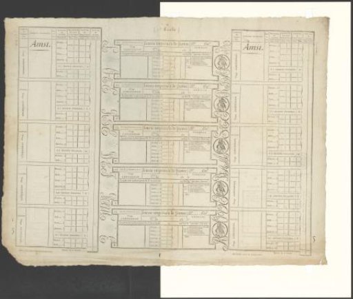 Untrimmed Sheet with Lottery Tickets from the 'Loterie impériale de france' / 5th Sheet