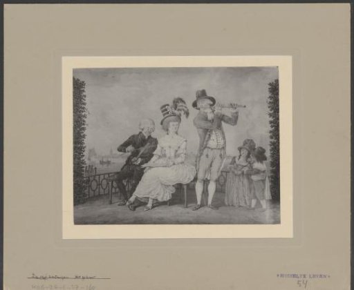 Photographic reproduction of a drawing with the sense of Hearing