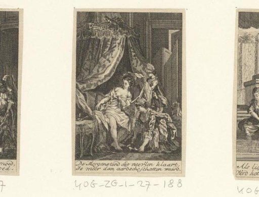 Woman dressing in the morning