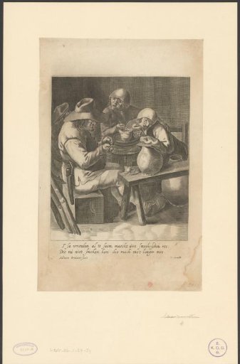 Four smoking peasants