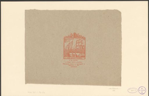 Label for tobacco packaging by J.G. Kons
