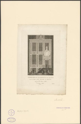 Illumination for the house of Jan Jacob de Bruyn in Amsterdam, 1788