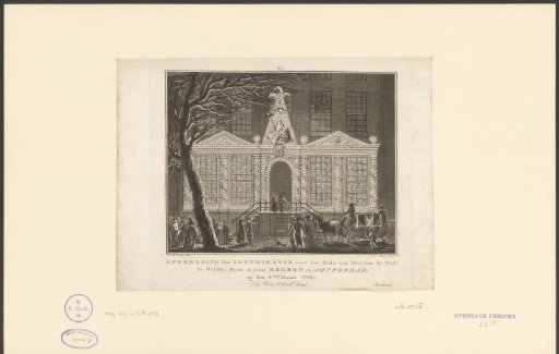 Illumination for the house of the widow of A. van Hemert in Amsterdam, 1788