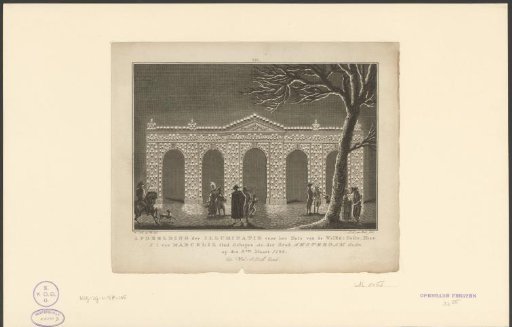 Illumination for the house of J. van Marcelis in Amsterdam, 1788