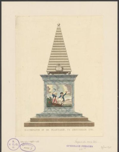 Destruction of the Stadtholdership, decoration in the Plantage, 1795