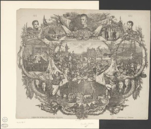 Commemorative Print on the Occasion of 50 Years of Dutch Independence