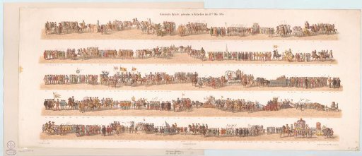 Allegorical procession for the 25th anniversary of the reign of King Willem III, 21 May 1874