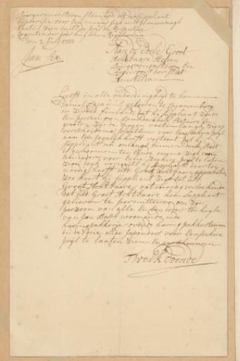 Permit for Daniel Cajanus to exhibit himself in the city of Amsterdam