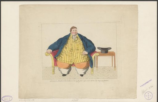 Daniel Lambert sitting on a bench