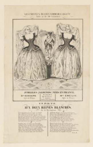 Honorine and Émelie, two sisters with very long hair