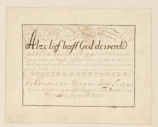 Penmanship with John 3:16
