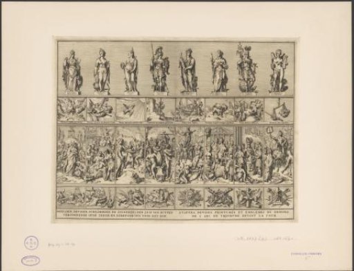 Statues, Devices, Emblems, and Other Paintings on the Triumphal Arches Before the Buitenhof, 1691