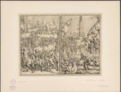 Two Paintings on the Sides of the Triumphal Arches Before the Buitenhof, 1691