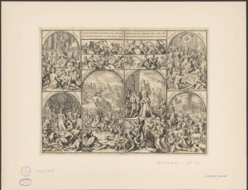 Paintings on the triumphal arches erected for the Buitenhof, 5 February 1691