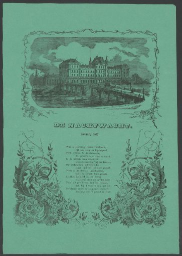 New Year's greeting from the Amsterdam Night Watch for the year 1867