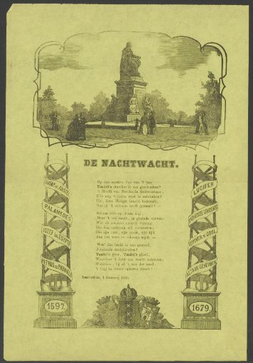 New Year's greeting from the Amsterdam Night Watch for the year 1868
