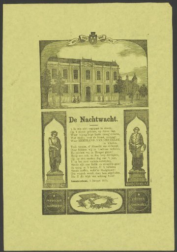 New Year's greeting from the Amsterdam Night Watch for the year 1876