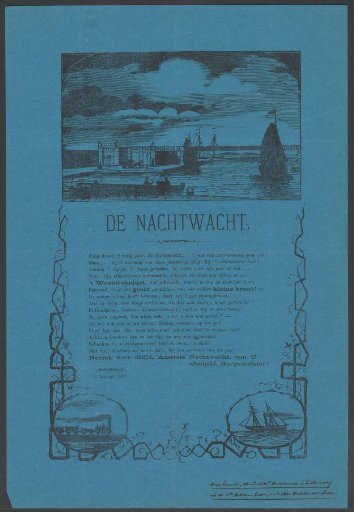 New Year's greeting from the Amsterdam Night Watch for the year 1881