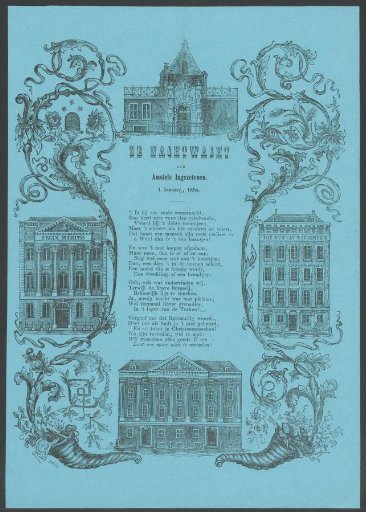 New Year's greeting from the Amsterdam Night Watch for the year 1854