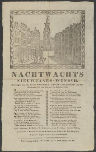 New Year's Wish of the Amsterdam Night Watch for the Year 1837